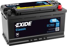 BATERIA EXIDE CLASSIC 90AH 720EN L5 +D 353x175x190 mm