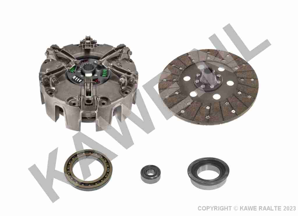 KIT DE EMBRAGUE CON RODAMIENTOS Ø 280/280 RESORTE 14 Z - PTO 10 Z Adaptable LANDINI / MASSEY FERGUSON / McCORMICK