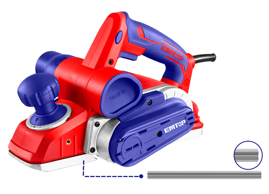 CEPILLO MADERA ELECTRICO 1050W EMTOP 82mm 3mm PROF.