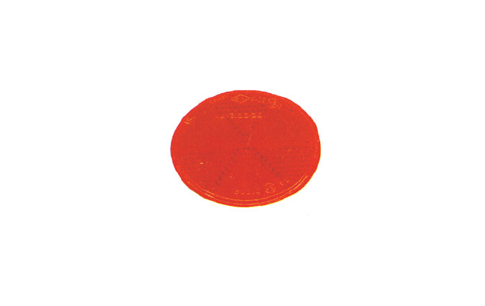CATADIOPTRICO ADHESIVO ROJO  Ø 80 mm