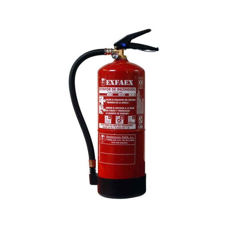EXTINTOR POLVO ABC 2KG EFICACIA 8A 34B