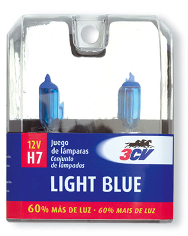 ESTUCHE LAMPARAS 3CV LIGHT BLUE H7 12V