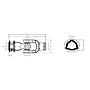 NUDO TRANSMISION Estriado 1 3/8” Z.6 PARA TUBO TRIANGULAR DE 32.5 mm