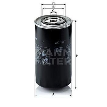 FILTRO COMBUSTIBLE MANN WK 1168