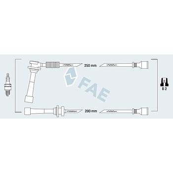 Cable de bujía antiparasitario FAE 85145