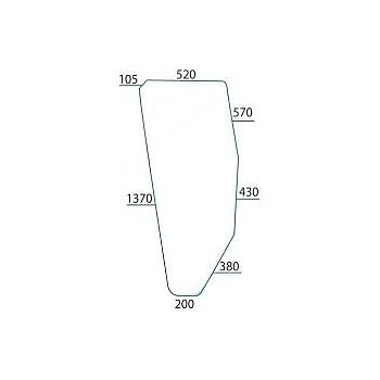 CRISTAL PUERTA IZQUIERDA CURVADO (NO TINTADO) Adaptable a FIAT Serie 88/90/94 (5124414)