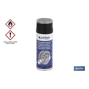 Pintura protectora llantas vinílica removible en spray 400 ml, color aluminio