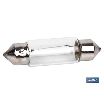 LAMPARA C10W 12V 10W PLAFONIER C10W MODEL ø11x38 mm